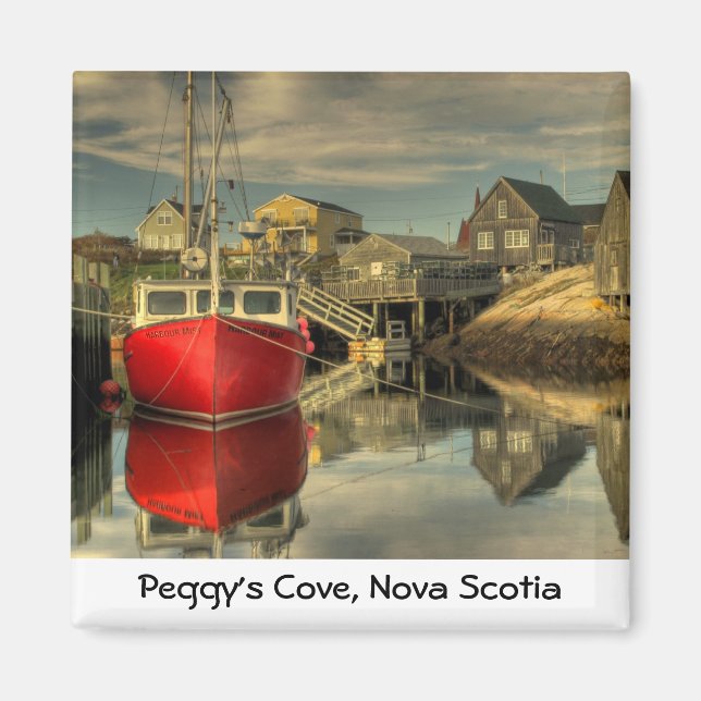 Das Rote Boot, die Peggy's Cove, Nova Scotia Magnet (Vorne)