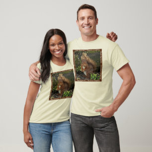 Das rote Eichhörnchen-Bio T-Shirt der Männer