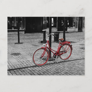 Das rote Fahrrad Postkarte