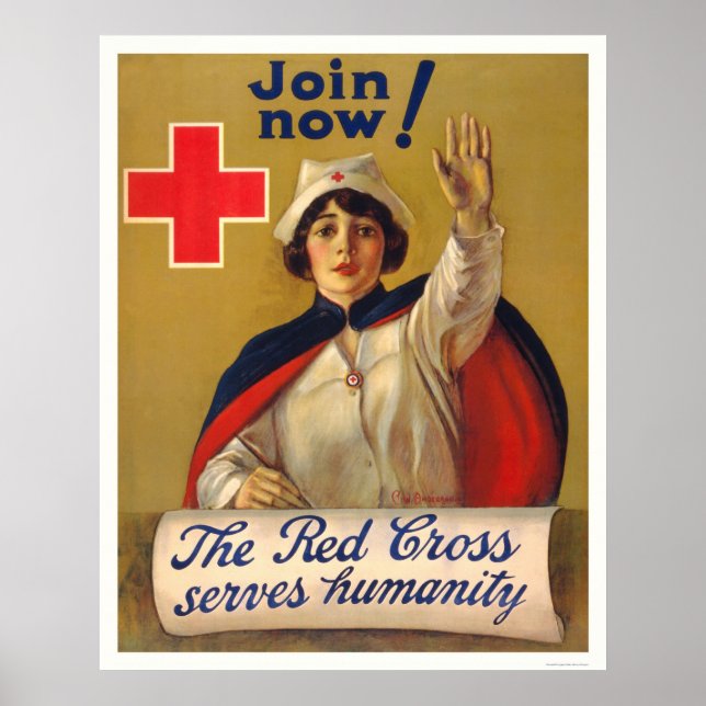 Das Rote Kreuz dient der Menschheit - jetzt beitre Poster (Vorne)