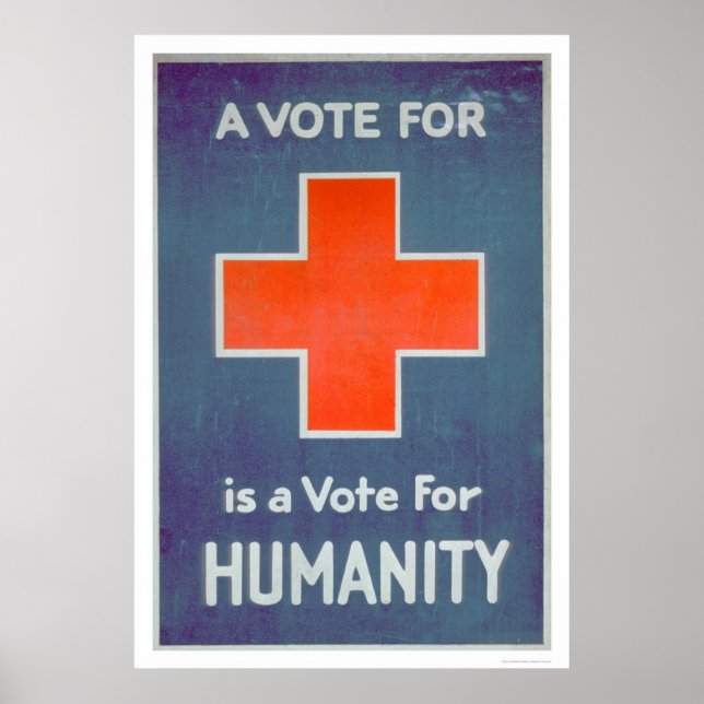 Das Rote Kreuz ist eine Abstimmung für die Menschh Poster (Vorne)