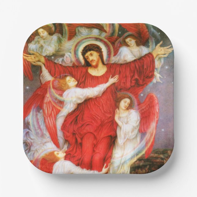 Das Rote Kreuz (Kreuzigung Jesu Christi) Pappteller (Vorderseite)