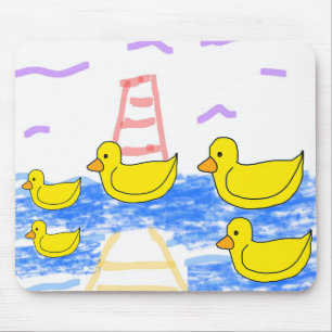 Das rote Leuchtturm und der gelbe Ducksteg Mousepad