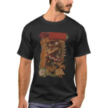 Das rote Ritter-Schwarz-T-Shirt