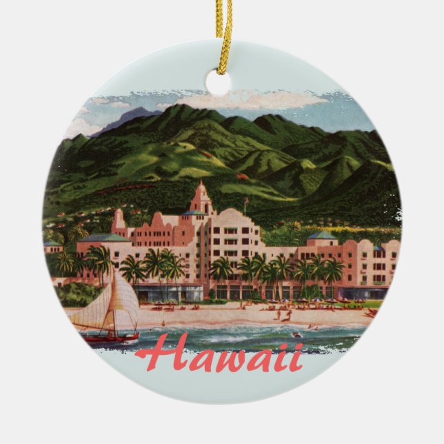 Das Royal Hawaiian Hotel Keramikornament (Vorne)