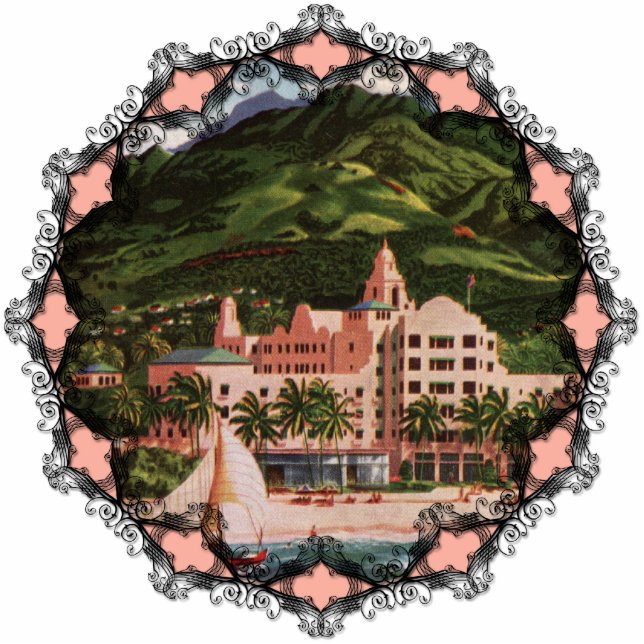Das Royal Hawaiian Hotel Ornament Fotoskulptur Ornament (Vorne)
