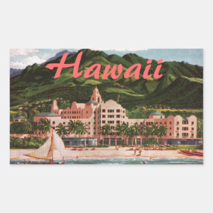 Das Royal Hawaiian Hotel Rechteckiger Aufkleber