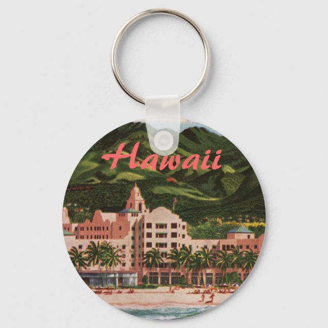 Das Royal Hawaiian Hotel Schlüsselanhänger (Vorderseite)