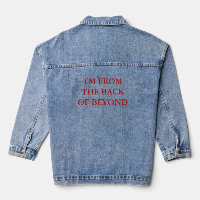 Das Rücken jenseits von Frauen Jeansjacke (Rückseite)