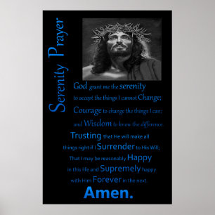 Das ruhige Gebet blau Poster