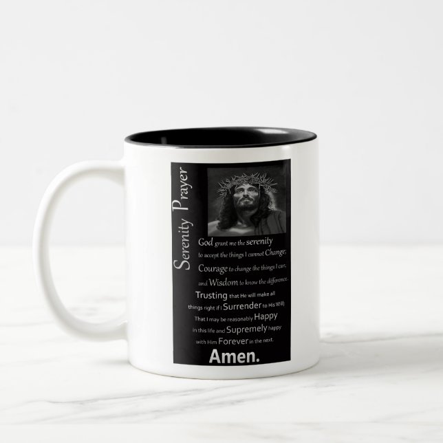 Das ruhige Gebet Zweifarbige Tasse (Links)