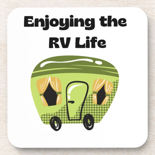 Das RV-Leben auf einem Getränkeuntersetzer (Vorderseite)