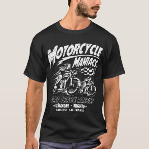 Das S-5Xl der Motorradmaniacs-Männer flache Bahn T-Shirt