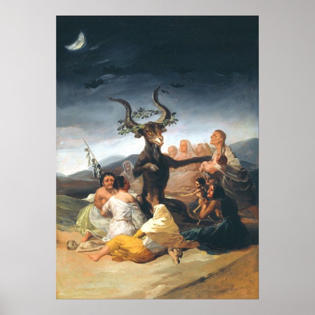 Das Sabbat der Hexen Francisco Goya Poster (Vorne)