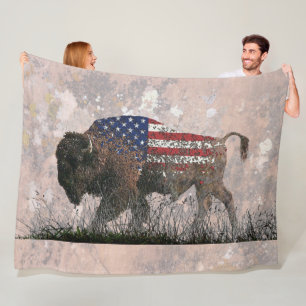 Das Sacred Buffalo Fleece Blanket