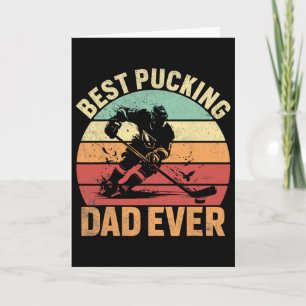 Das sagt Best Pucking Dad Ever - Lustiger Hockey-W Karte
