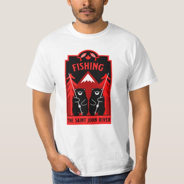 Das Saint John River Fishing Canada T-Shirt (Vorderseite)