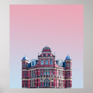 DAS SALISBURY-GEBÄUDE UNTER PINKSKIEN POSTER