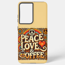 Das Samsung Handy Case für Liebe, Kaffee und Retro Galaxy Hülle