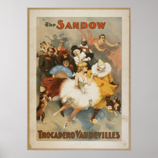 Das Sandow Trocadero Vaudevilles Poster
