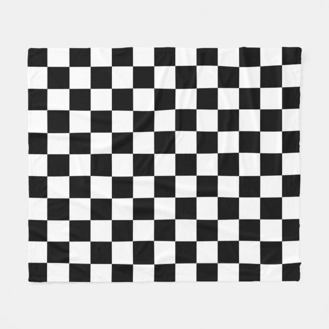Das Schachbrett Flag Sport Design Fleecedecke (Vorderseite (Horizontal))