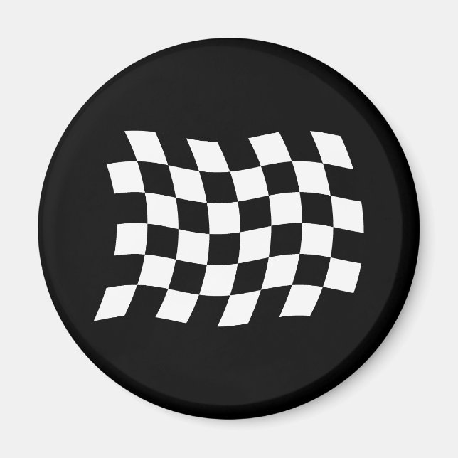 Das Schachbrettflaggen-Magnet Magnet (Vorne)