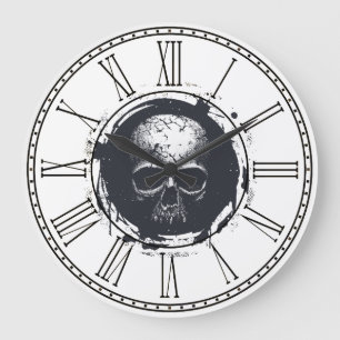 Das Schädelgefühl der Zeit Große Wanduhr
