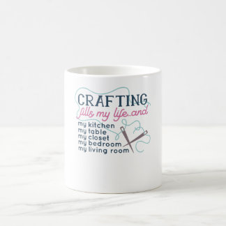 Das Schaffen erfüllt mein Leben und... Typografie Kaffeetasse