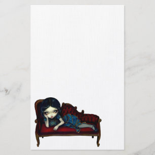 Das Scharlachrot Sofa-Briefpapier- Briefpapier