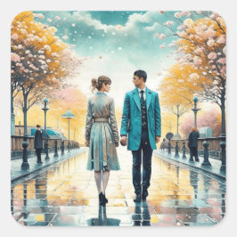 Das Schicksal brachte uns zusammen Quadratischer Aufkleber