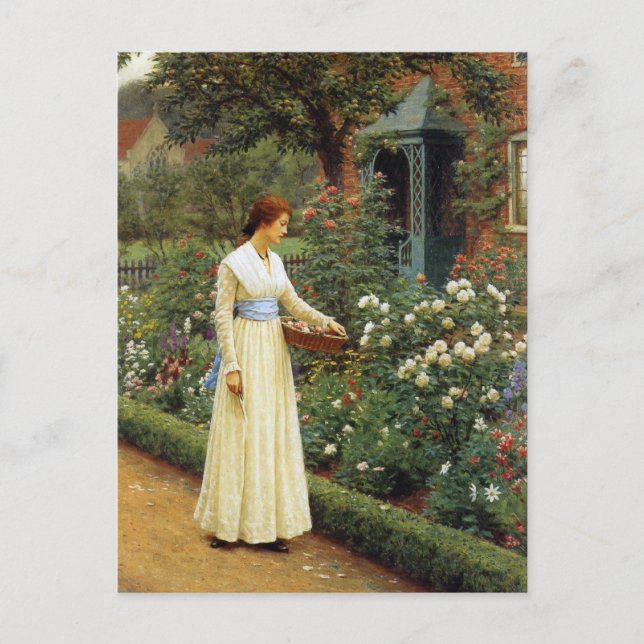 Das Schicksal der Rose Ölgemälde Postkarte (Vorderseite)