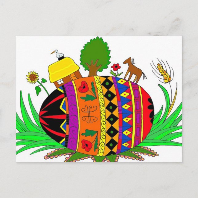 Das Schicksal der ukrainischen Volkskunst Postkarte (Vorderseite)