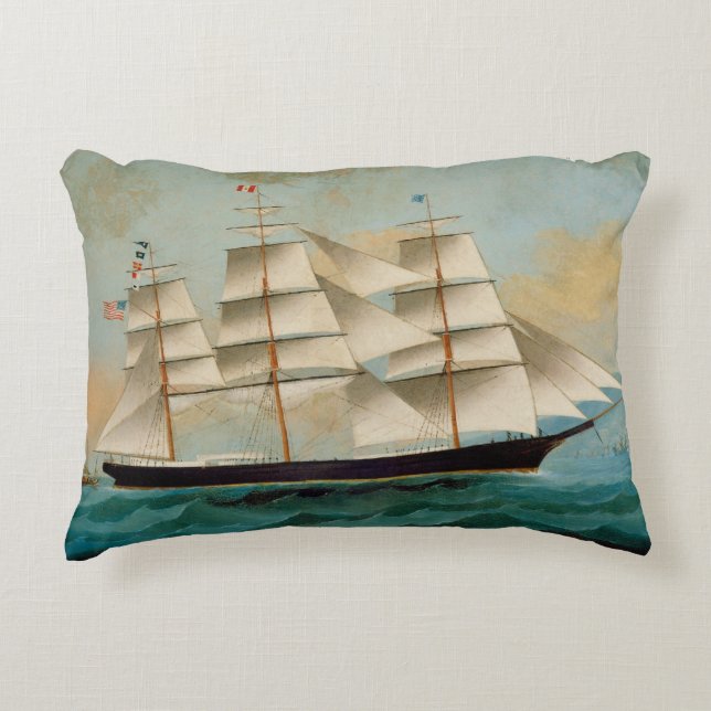 Das Schiff Fleetwing, Hong Kong-Bucht Dekokissen (Vorderseite)