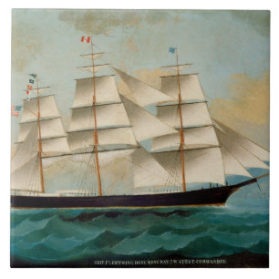Das Schiff Fleetwing, Hong Kong-Bucht Fliese