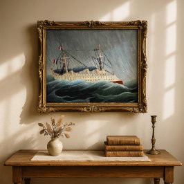 Das Schiff im Tempest | Henri Rousseau Poster