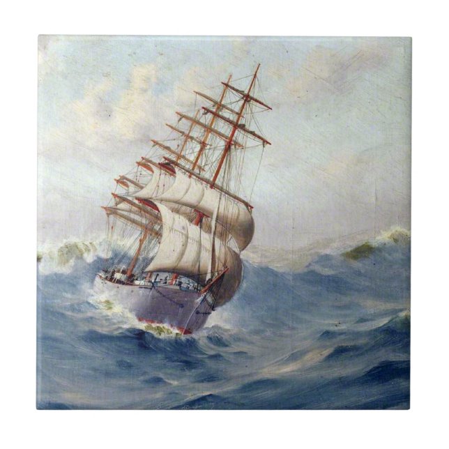 Das Schiff Portpatrick 1900er Fliese (Vorderseite)