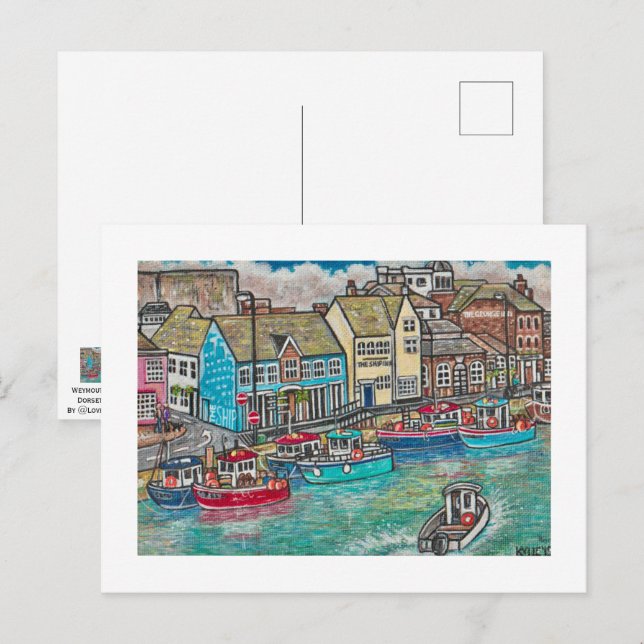 Das Schiffsinn in Weymouth Postkarte (Vorne/Hinten)