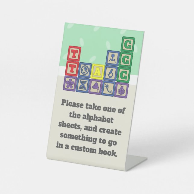 Das Schild "Blocks Pedestal Sign" des zukünftigen  (Vorderseite)