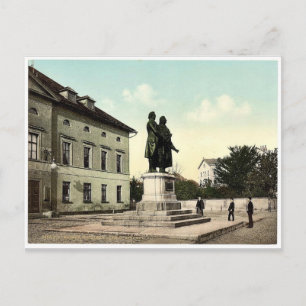 Das Schiller- und Goethe-Denkmal, Weimar, Thüringe Postkarte