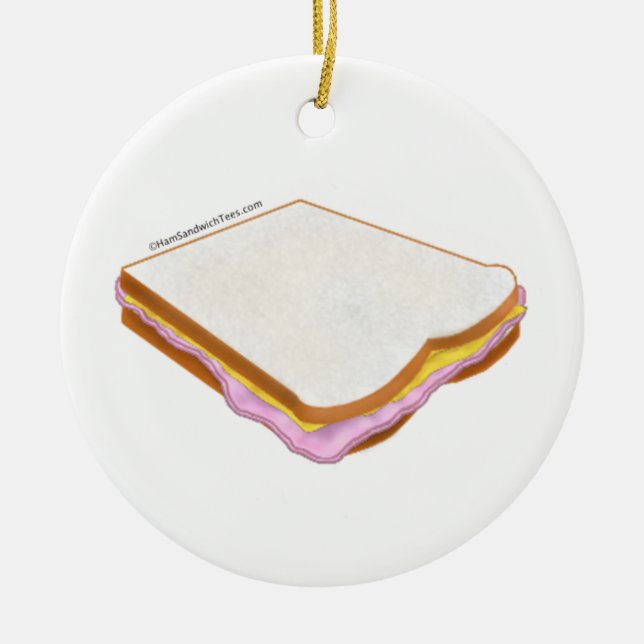 Das Schinken-Sandwich Keramik Ornament (Vorne)