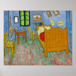 Das Schlafzimmer (1889) von Vincent Van Gogh Poster