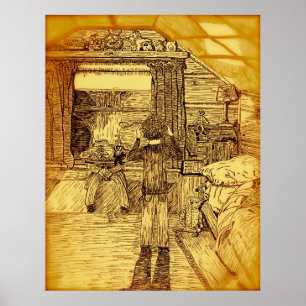 Das Schlafzimmer im Dachgeschoss Poster