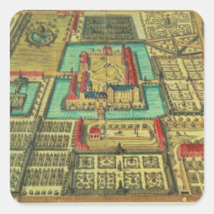 Das Schloss des Prinzen von Kothen Quadratischer Aufkleber