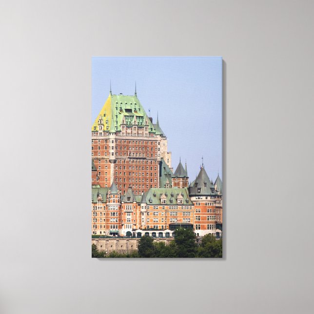 Das Schloss Frontenac in Quebec City, Kanada. Leinwanddruck (Vorderseite)