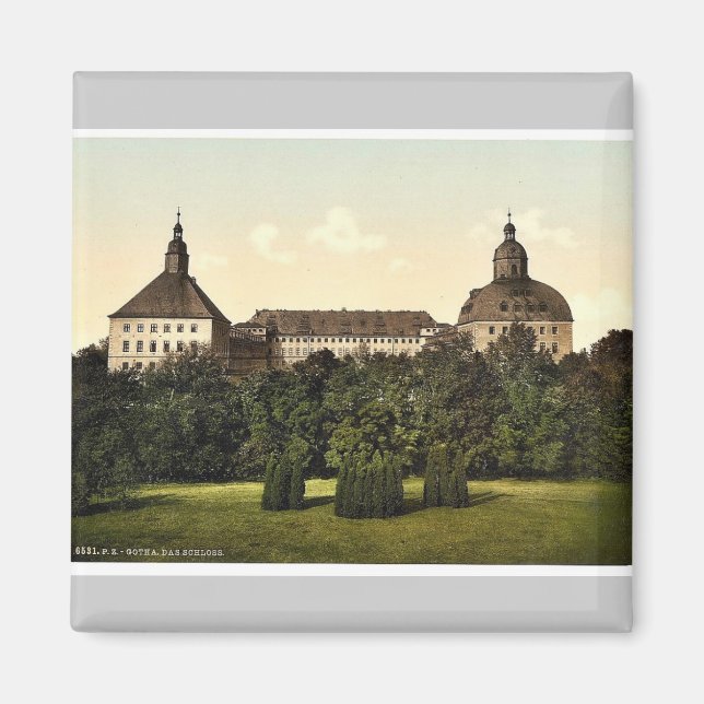 Das Schloss Gotha, Thüringen, Deutschland selten F Magnet (Vorne)