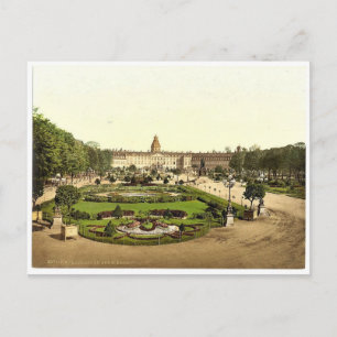 Das Schloss, Karlsruhe, Baden, Deutschland seltene Postkarte