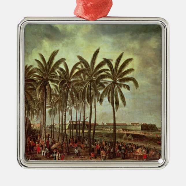 Das Schloss von Batavia, gesehen von Kali Besar Ornament Aus Metall (Vorne)