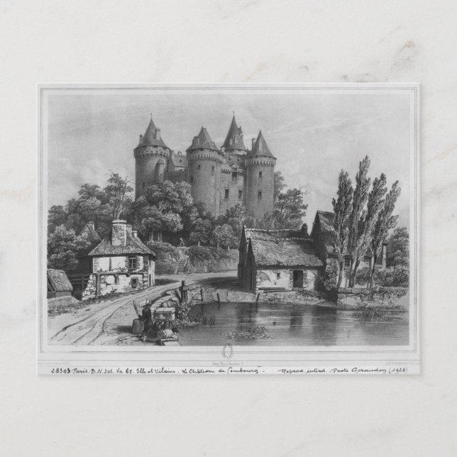 Das Schloss von Combourg Postkarte (Vorderseite)