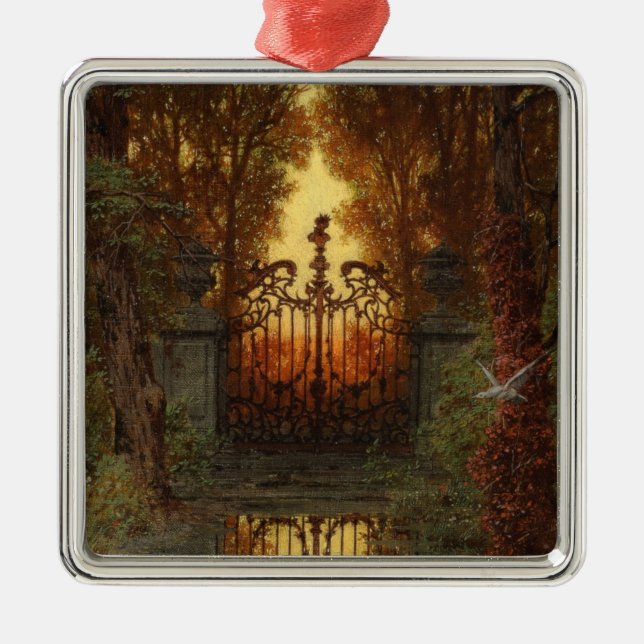 Das Schloss (von Ferdinand Knab) Ornament Aus Metall (Vorne)