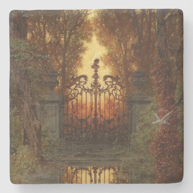 Das Schloss (von Ferdinand Knab) Steinuntersetzer (Vorderseite)